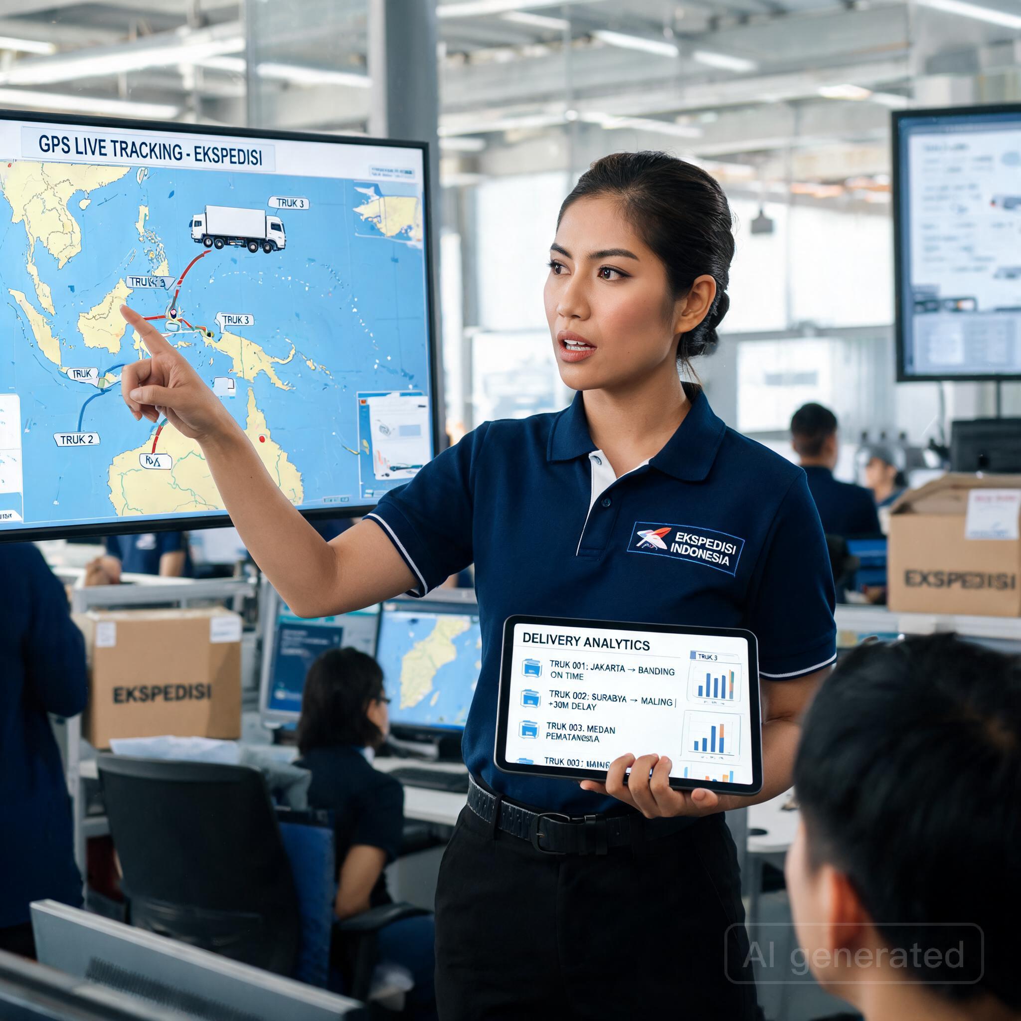 Ilustrasi Pentingnya GPS Tracking pada Armada Truk Ekspedisi
