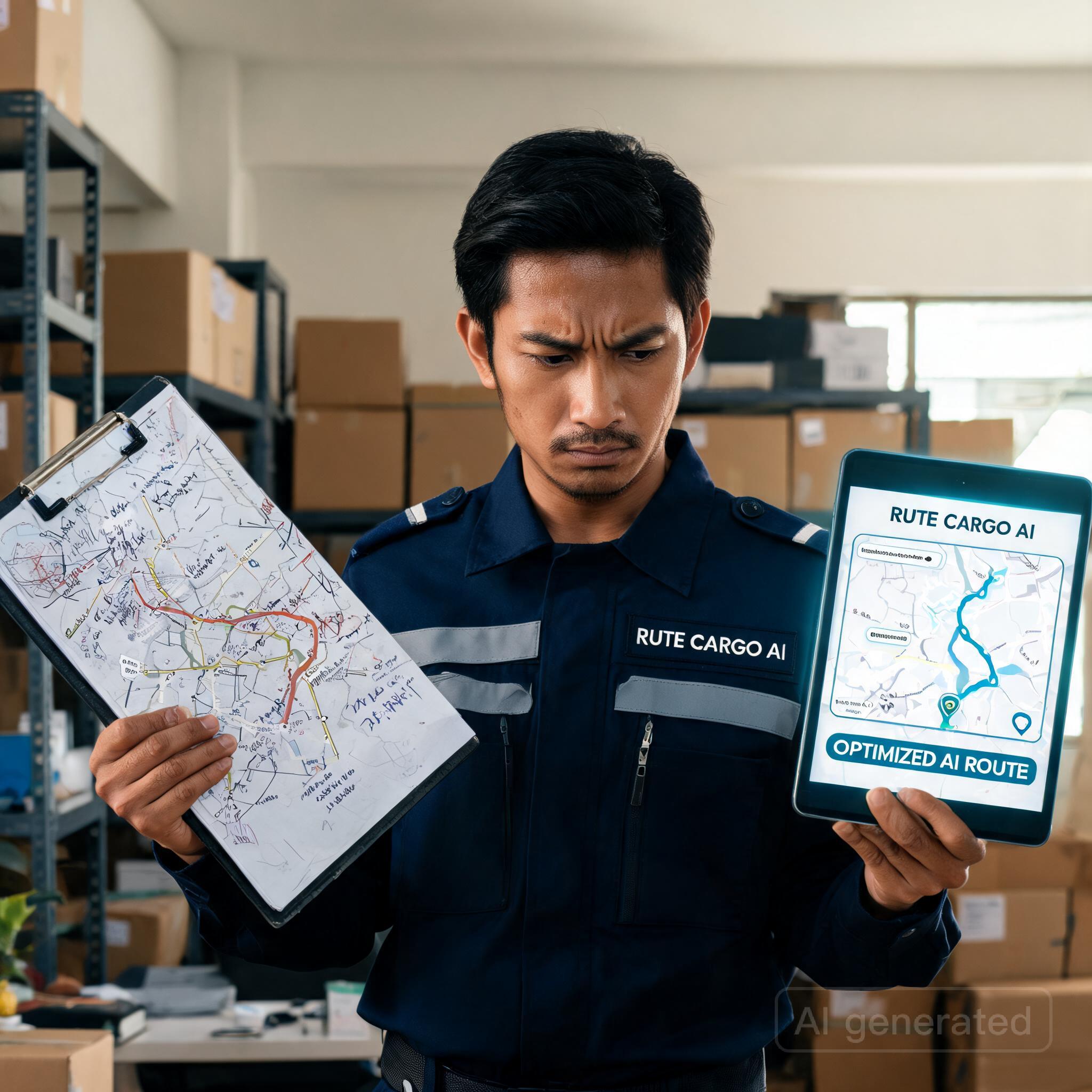 Ilustrasi Cara Kerja Algoritma AI dalam Menentukan Rute Cargo