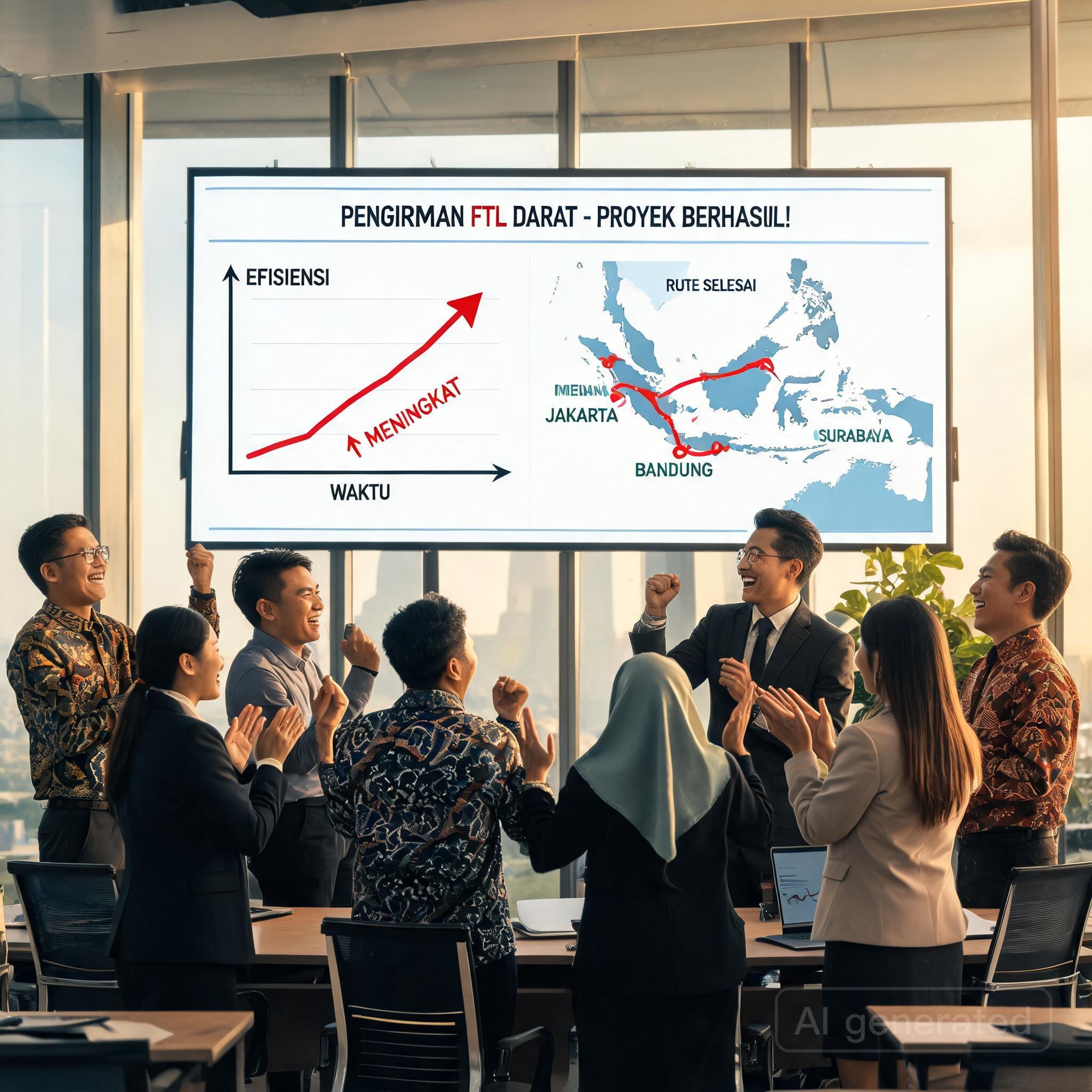 Ilustrasi Solusi Full Truck Load FTL untuk Distribusi Masif