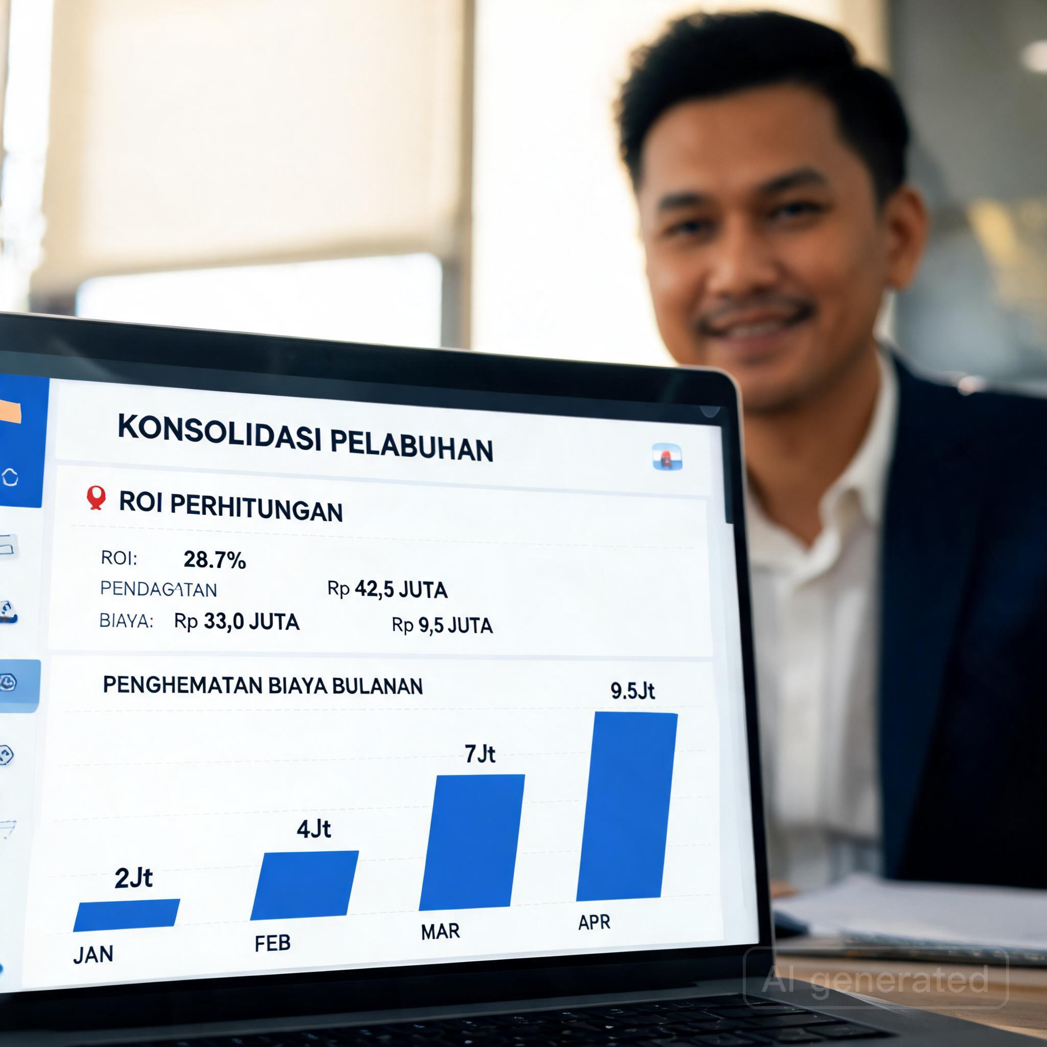 Ilustrasi Strategi Konsolidasi Barang di Gudang Pelabuhan