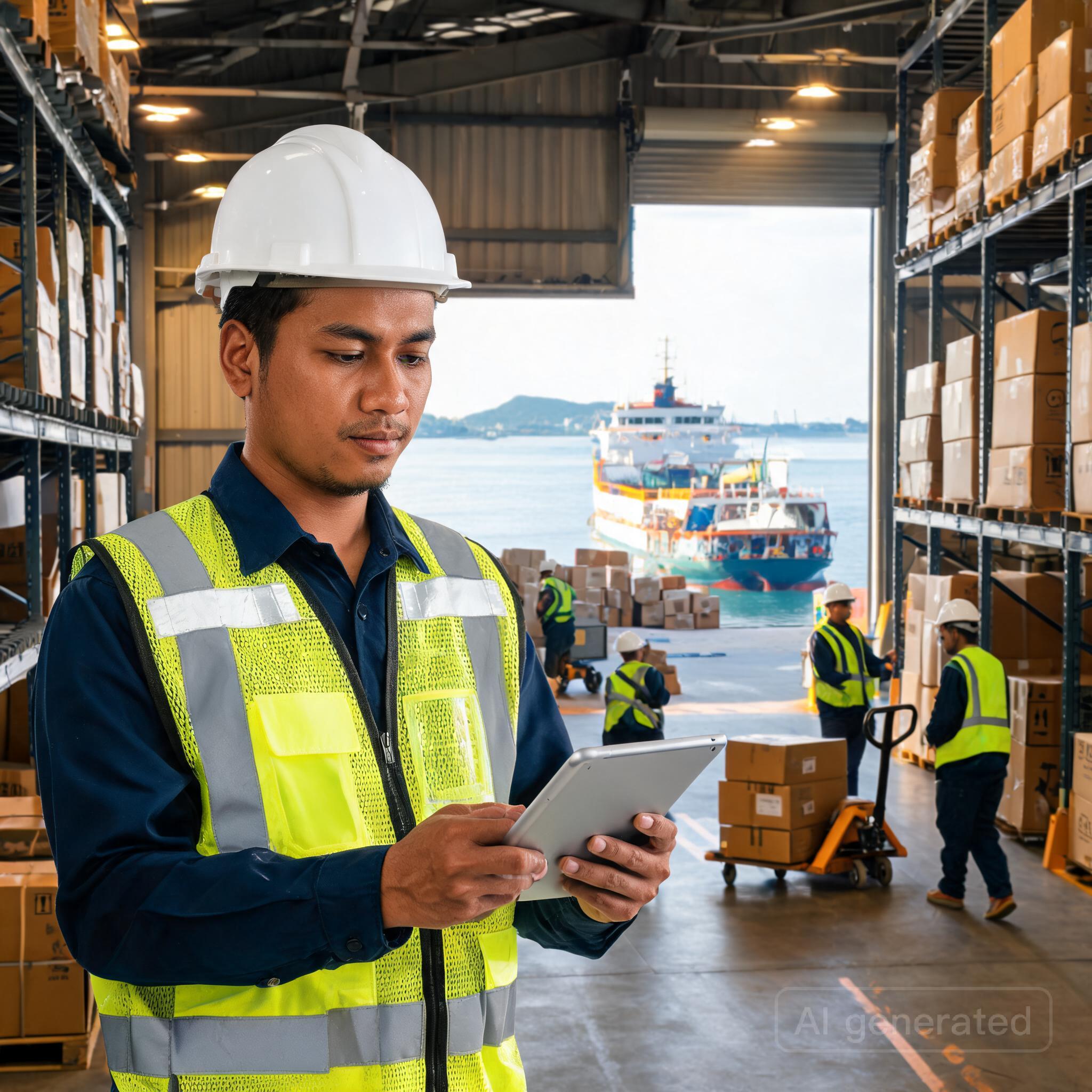 Ilustrasi Strategi Logistik 2026: Mengatasi Tantangan Pengiriman Antar Pulau dengan AI NAVIS LBS