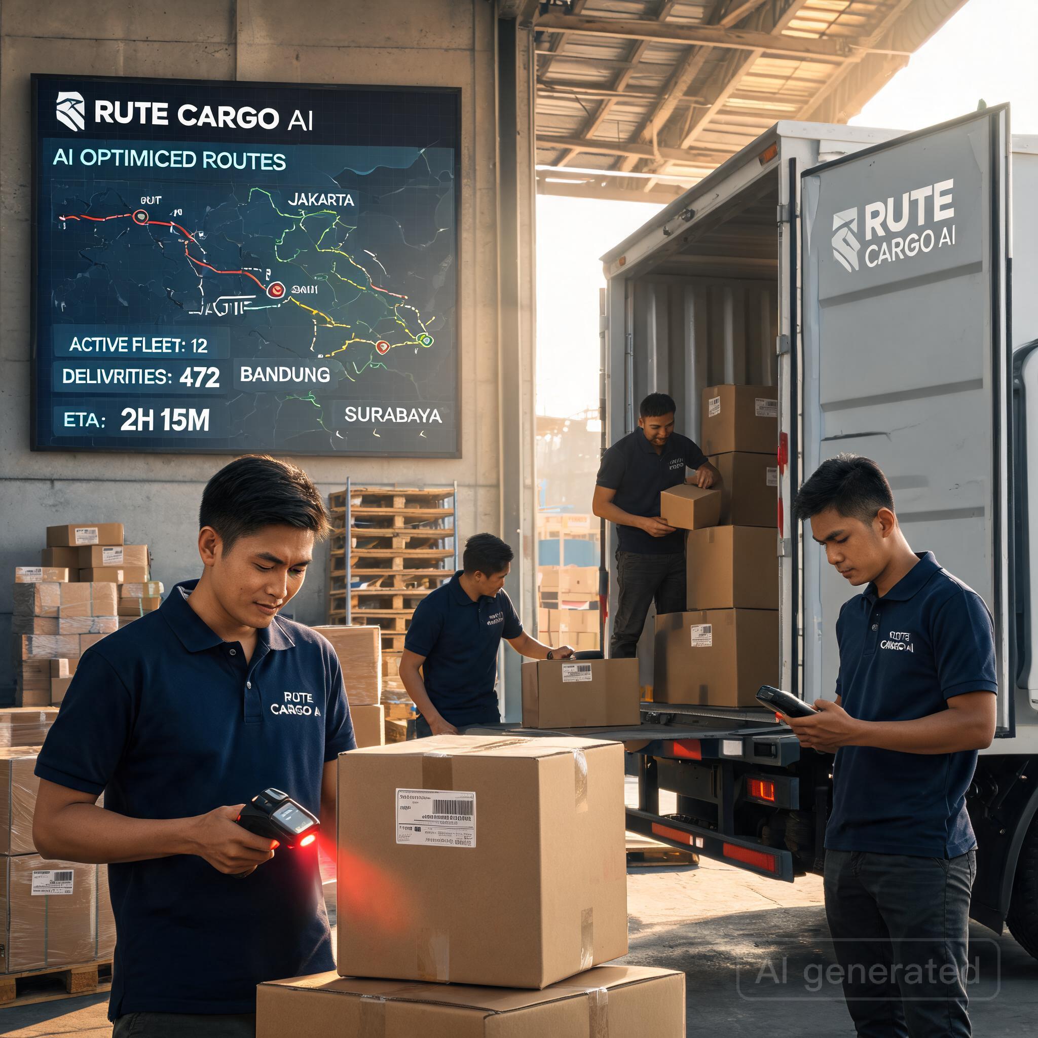 Ilustrasi Cara Kerja Algoritma AI dalam Menentukan Rute Cargo