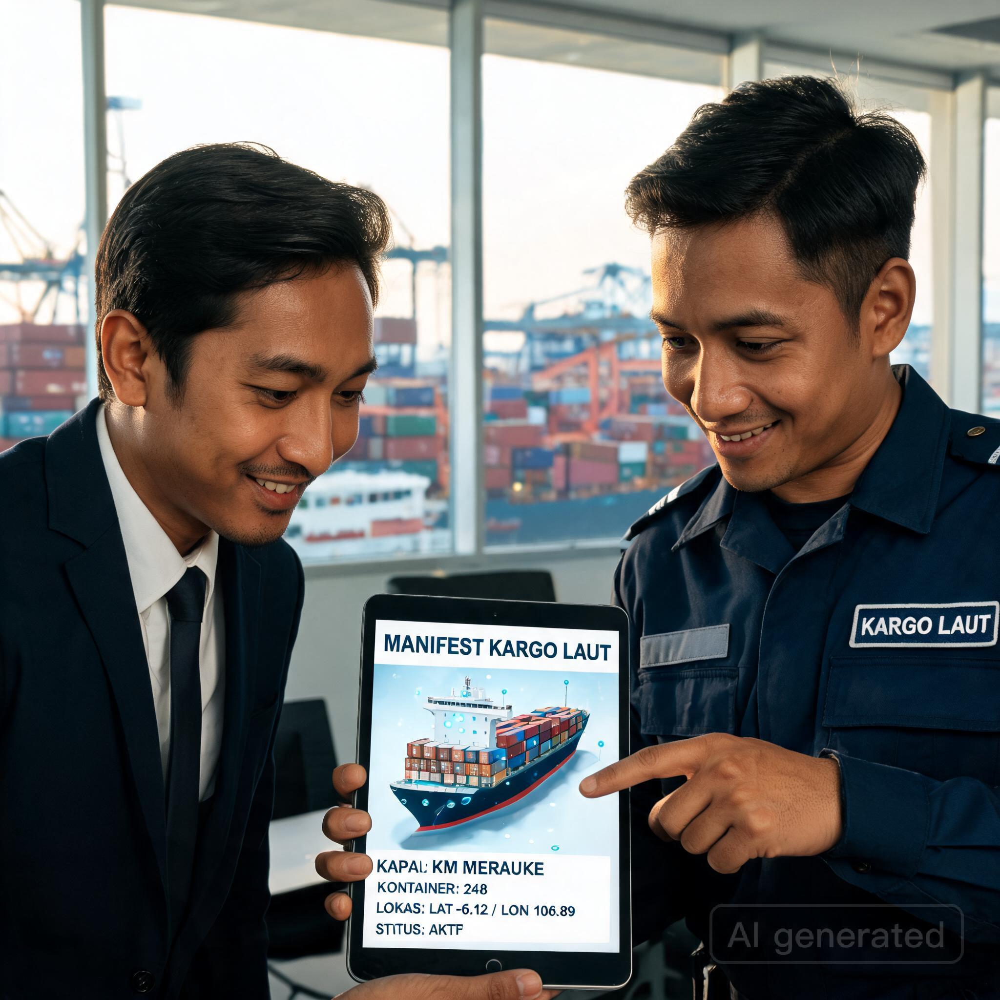 Ilustrasi Cara Kerja Sistem Manifest Kargo Laut Terstruktur